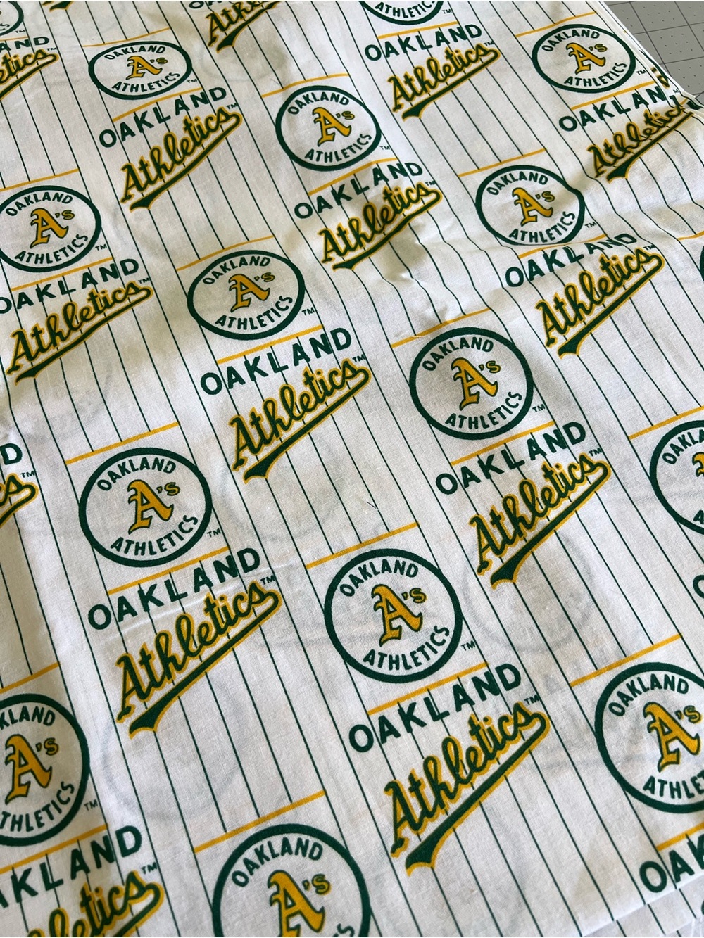Oakland A’s Athletics Cotton Fabric 2-1/4 yds